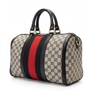 Gucci Vintage Web Boston Bag GG Canvas Medium